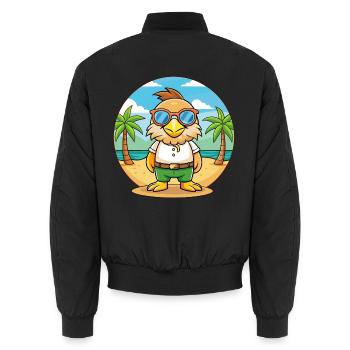 Eagle Lustige Cartoon Sommer Strand Sonnenbrille - Unisex Bomberjacke - Schwarz - Hinten - AI Model Male 185 light (185cm)