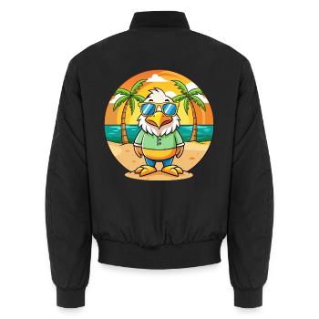 Eagle Lustige Cartoon Sommer Strand Sonnenbrille - Unisex Bomberjacke - Schwarz - Hinten - AI Model Male 185 light (185cm)