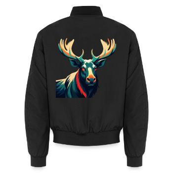 Orignal, Dessin animé, Personnage, Animal de compagnie coloré - Bomber unisexe - noir - Dos - AI Model Male 185 light (185cm)