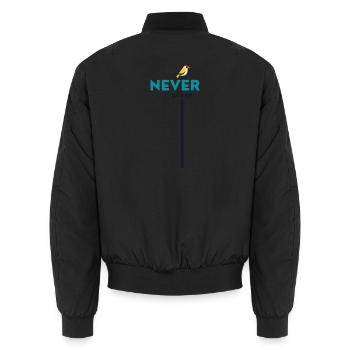never give up bird - Unisex Bomberjacke - Schwarz - Hinten - AI Model Male 185 light (185cm)