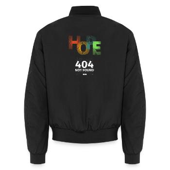 Hope not found 404 - Unisex Bomberjacke - Schwarz - Hinten - AI Model Male 185 light (185cm)