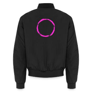 Kreis Symbol Kreisform Neue Variante - Unisex Bomberjacke - Schwarz - Hinten - AI Model Male 185 light (185cm)