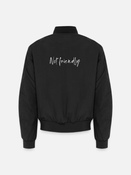 Not friendly - Unisex Bomberjacke - Schwarz