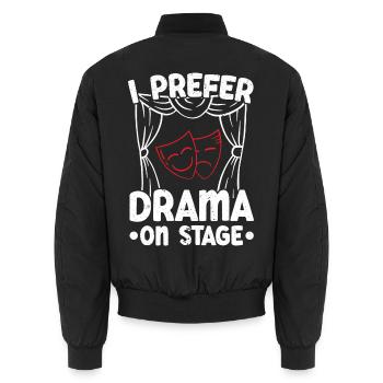 Ich bevorzuge Drama auf der Bühne Theater Broadway - Unisex Bomberjacke - Schwarz - Hinten - AI Model Male 185 light (185cm)