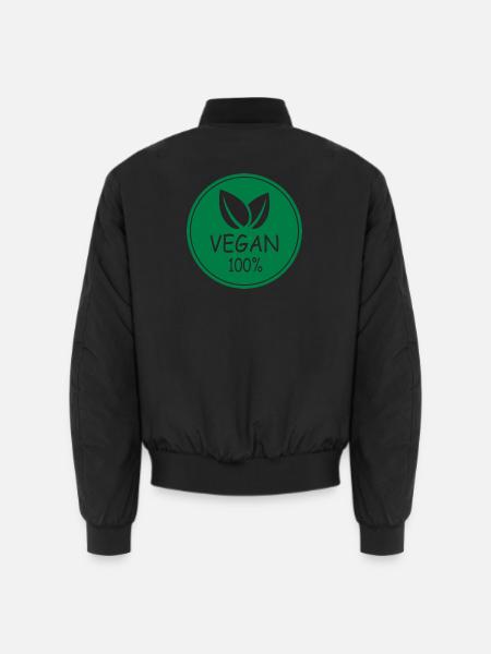 vegan 100% - Unisex Bomberjacke - Schwarz