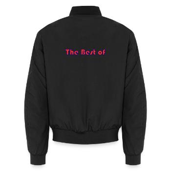 MAMA. MUTTERTAG. ALLES GUTE ZUM GEBURTSTAG MAMA. ICH LIEBE DICH - Unisex Bomberjacke - Schwarz - Hinten - AI Model Male 185 light (185cm)