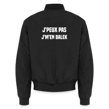 J'peux pas j'm'en balek - Bomber unisexe - noir - Dos - AI Model Male 185 light (185cm)