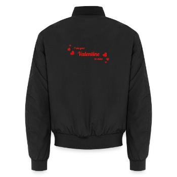 Valentinstag Valentin rote Herzen - Unisex Bomberjacke - Schwarz - Hinten - AI Model Male 185 light (185cm)