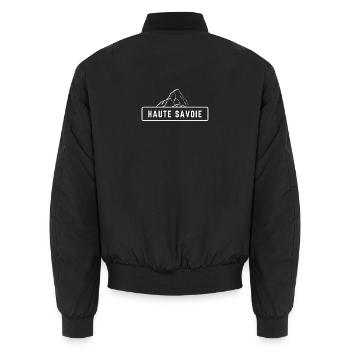 Haute Savoie Montagne Blanc - Bomber unisexe - noir - Dos - AI Model Male 185 light (185cm)