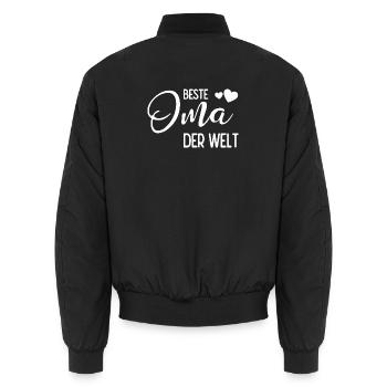 Beste Oma der Welt - Unisex Bomberjacke - Schwarz - Hinten - AI Model Male 185 light (185cm)