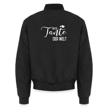 Beste Tante der Welt - Unisex Bomberjacke - Schwarz - Hinten - AI Model Male 185 light (185cm)