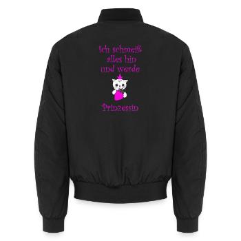Prinzessin - Unisex Bomberjacke - Schwarz - Hinten - AI Model Male 185 light (185cm)