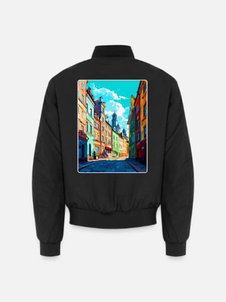 Pilsen Tschechische Republik Vintage Reiseplakat WPA - Unisex Bomberjacke - Schwarz