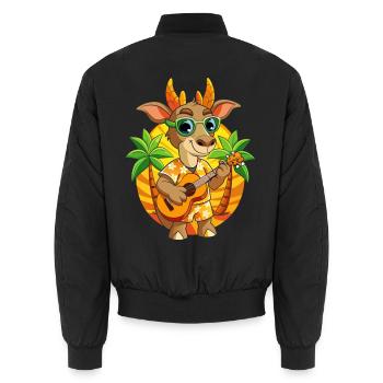 Lustige Antilope Cartoon Sommer Strand Sonnenbrille - Unisex Bomberjacke - Schwarz - Hinten - AI Model Male 185 light (185cm)