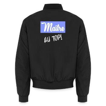 MEISTER. MEISTER. VIELEN DANK - Unisex Bomberjacke - Schwarz - Hinten - AI Model Male 185 light (185cm)