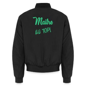 MEISTER. VIELEN DANK. DANKE, MEISTER. MEISTER. MEISTER-GESCHENK - Unisex Bomberjacke - Schwarz - Hinten - AI Model Male 185 light (185cm)