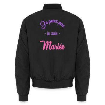 FUTURE MARIEE. EVJF. MARIEE - Bomber unisexe - noir - Dos - AI Model Male 185 light (185cm)