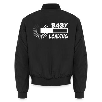 Baby Loading - Unisex Bomberjacke - Schwarz - Hinten - AI Model Male 185 light (185cm)