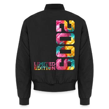 17TH BIRTHDAY LIMITED EDITION 2009 - Unisex Bomber Jacket - black - Back - AI Model Male 185 light (185cm)