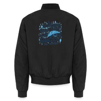 Bourgogne sous la pluie: pas mouillés - Bomber unisexe - noir - Dos - AI Model Male 185 light (185cm)