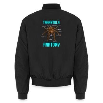 Tarantelspinne Anatomie - Lustiges Diagramm - Unisex Bomberjacke - Schwarz - Hinten - AI Model Male 185 light (185cm)