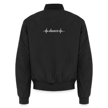 Herzschlag EKG Tanzen Dance Walzer Geschenk weiß - Unisex Bomberjacke - Schwarz - Hinten - AI Model Male 185 light (185cm)
