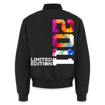 15TH BIRTHDAY LIMITED EDITION 2011 - Unisex Bomber Jacket - black - Back - AI Model Male 185 light (185cm)