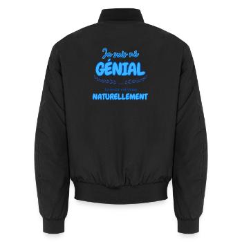 Naissance de Génie pour Hommes - Bomber unisexe - noir - Dos - AI Model Male 185 light (185cm)