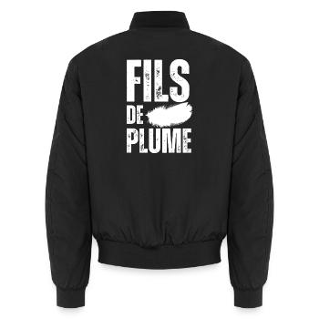 Fils de Plume - Bomber unisexe - noir - Dos - AI Model Male 185 light (185cm)