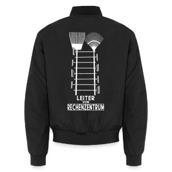 LEITER VOM RECHENZENTRUM - Unisex Bomberjacke - Schwarz - Hinten - AI Model Male 185 light (185cm)