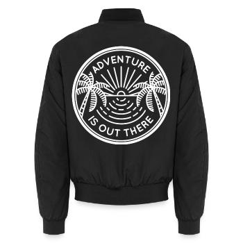 Aventure palmiers de mer - Bomber unisexe - noir - Dos - AI Model Male 185 light (185cm)