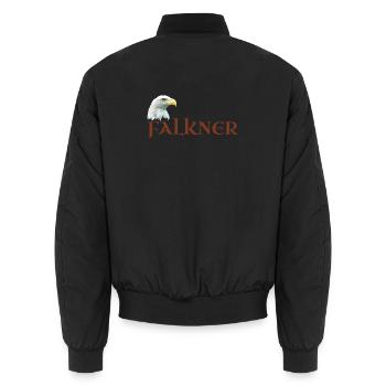 Falkner, Adlerkopf, Weißkopfseeadler für Falknerei - Unisex Bomberjacke - Schwarz - Hinten - AI Model Male 185 light (185cm)