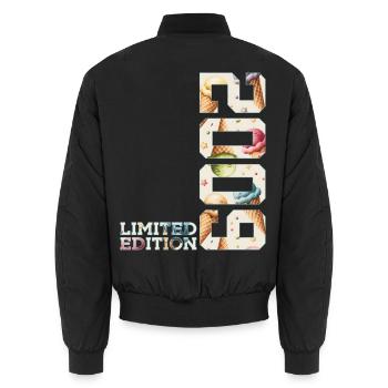 SOMMER LIMITED EDITION 2009 EIS 17. GEBURTSTAG - Unisex Bomber Jacket - black - Back - AI Model Male 185 light (185cm)