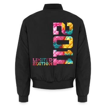 15TH BIRTHDAY LIMITED EDITION 2011 - Unisex Bomber Jacket - black - Back - AI Model Male 185 light (185cm)