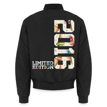 SOMMER LIMITED EDITION 2016 EIS 10. GEBURTSTAG - Unisex Bomber Jacket - black - Back - AI Model Male 185 light (185cm)