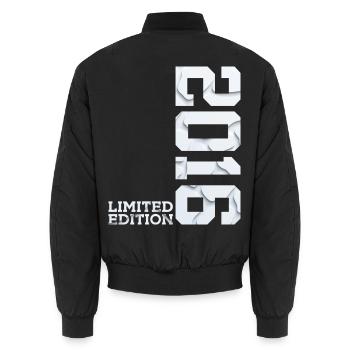 10TH ANNIVERSARY LIMITED EDITION 2016 - Unisex Bomber Jacket - black - Back - AI Model Male 185 light (185cm)