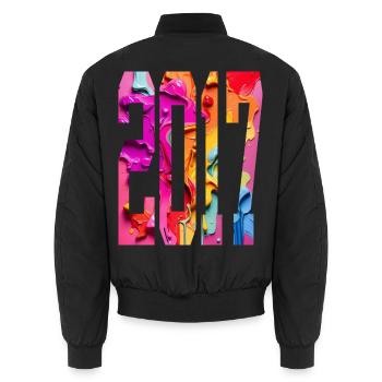 COLORFUL 9TH BIRTHDAY 2017 - Unisex Bomber Jacket - black - Back - AI Model Male 185 light (185cm)