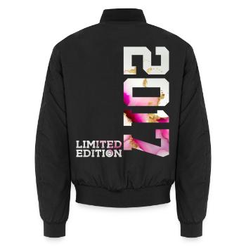 9TH BIRTHDAY LIMITED EDITION 2017 - Unisex Bomber Jacket - black - Back - AI Model Male 185 light (185cm)