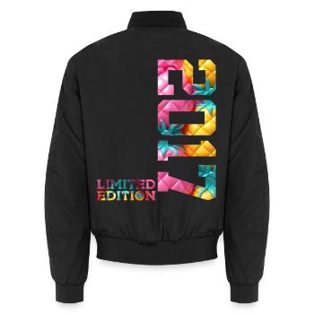 9TH BIRTHDAY LIMITED EDITION 2017 - Unisex Bomber Jacket - black - Back - AI Model Male 185 light (185cm)