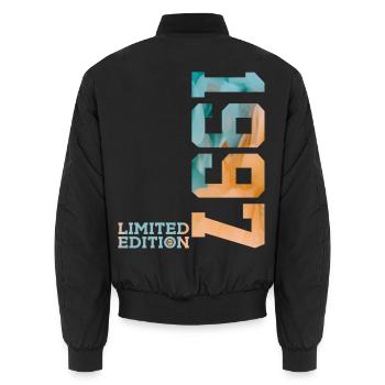 29TH BIRTHDAY LIMITED EDITION 1997 - Unisex Bomber Jacket - black - Back - AI Model Male 185 light (185cm)