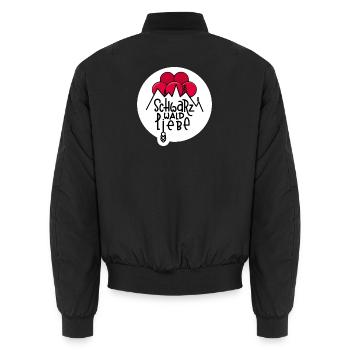 Schwarzwaldliebe Bollenhut - Unisex Bomberjacke - Schwarz - Hinten - AI Model Male 185 light (185cm)