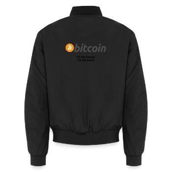 Fixthemoney - Unisex Bomberjacke - Schwarz - Hinten - AI Model Male 185 light (185cm)