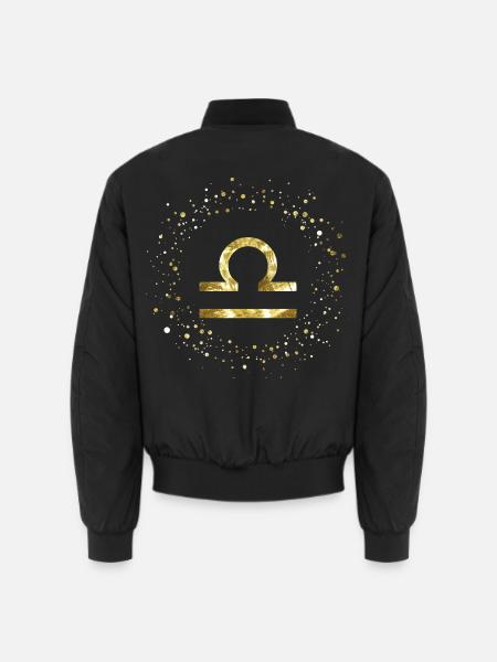 Waage Sternzeichen - Unisex Bomberjacke - Schwarz