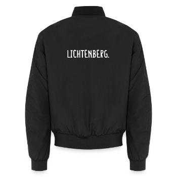 Lichtenberg Berlin Bezirk - Unisex Bomberjacke - Schwarz - Hinten - AI Model Male 185 light (185cm)