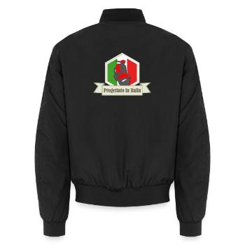 Rétro Progettato en Italia Roller Rengaine - Bomber unisexe - noir - Dos - AI Model Male 185 light (185cm)
