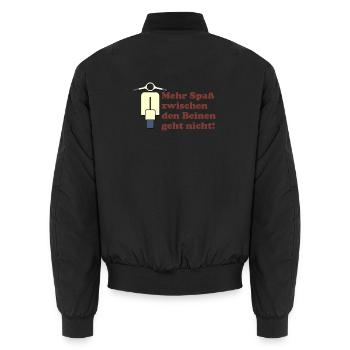 Lustiger Spaß zwischen den Beinen Moped Spruch - Unisex Bomberjacke - Schwarz - Hinten - AI Model Male 185 light (185cm)