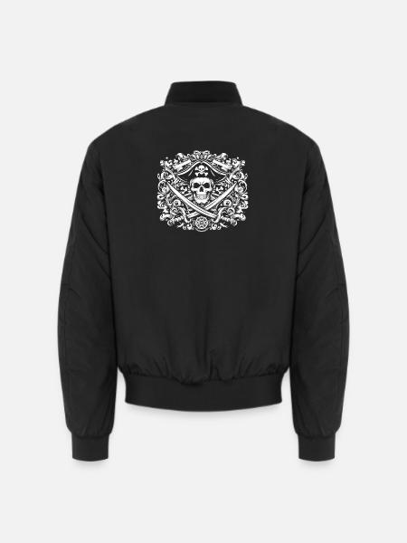 Pirate logo - Unisex Bomber Jacket - black