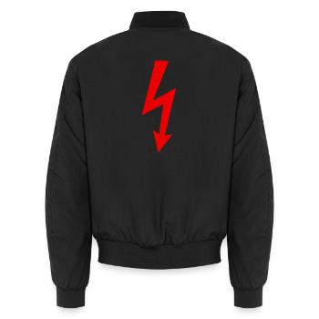 Logo de l’éclair - Bomber unisexe - noir - Dos - AI Model Male 185 light (185cm)