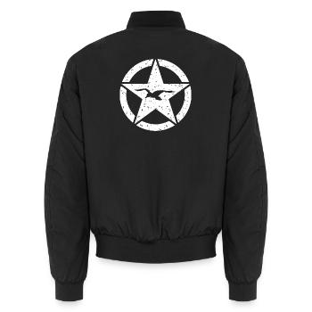 Vintage Star Seagull Logo - Bomber unisexe - noir - Dos - AI Model Male 185 light (185cm)