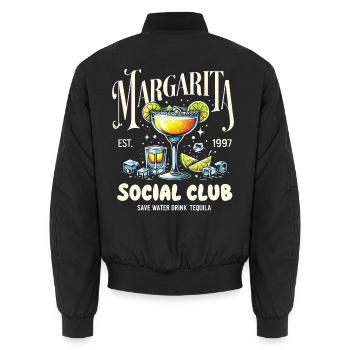 Margarita Social Club - Unisex Bomber Jacket - black - Back - AI Model Male 185 light (185cm)